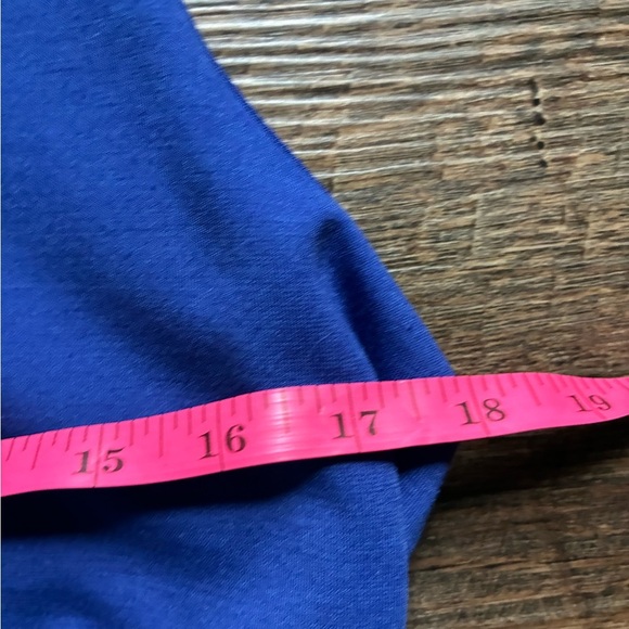 W118 by Walter Baker Mark Top Blue Indigo Peplum Sleeveless Zip-Up Back Sz M NWT - Picture 10 of 16